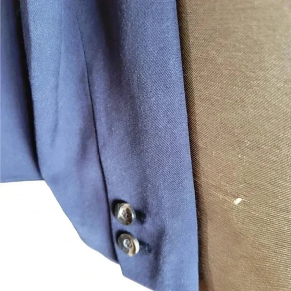 H&M  Light Weight Woman's Navy Fashion Blazer Jacket sz10 - Picture 4 of 5